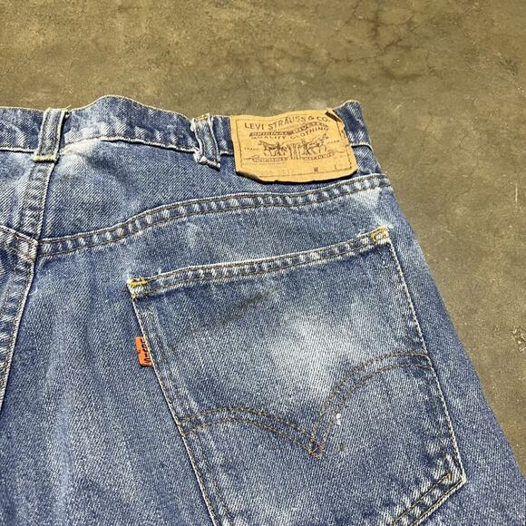 Vintage 70s Levi's 505 Dark Single Stitch Talon Jeans 34x33 - Picture 5 of 7